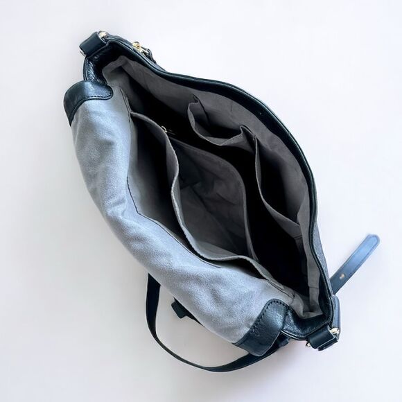 Vince Camuto Delos Genuine Leather Messenger Crossbody Bag Black - Picture 9 of 13